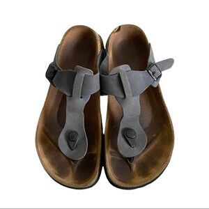 BIRKENSTOCK Betula Gizeh Thong Sandals Grey Size 6